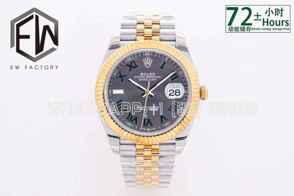 Rolex Datejust Wimbledon Two Tone Jubile 3235 Super Clone Eta 126333 EWF