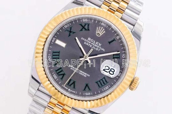 Rolex Datejust Wimbledon Two Tone Jubile 3235 Super Clone Eta 126333 EWF