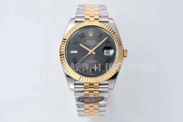 Rolex Datejust Wimbledon Two Tone Jubile 3235 Super Clone Eta 126333 Clean Factory