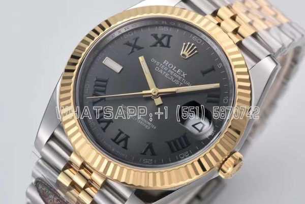 Rolex Datejust Wimbledon Two Tone Jubile 3235 Super Clone Eta 126333 Clean Factory