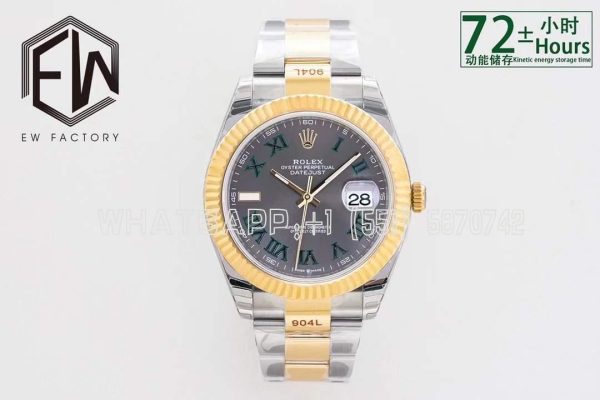 Rolex Datejust Wimbledon Two Tone Oyster 3235 Super Clone Eta 126333 EWF