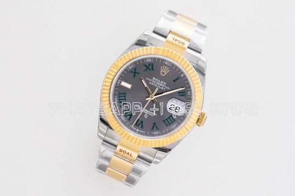 Rolex Datejust Wimbledon Two Tone Oyster 3235 Super Clone Eta 126333 EWF