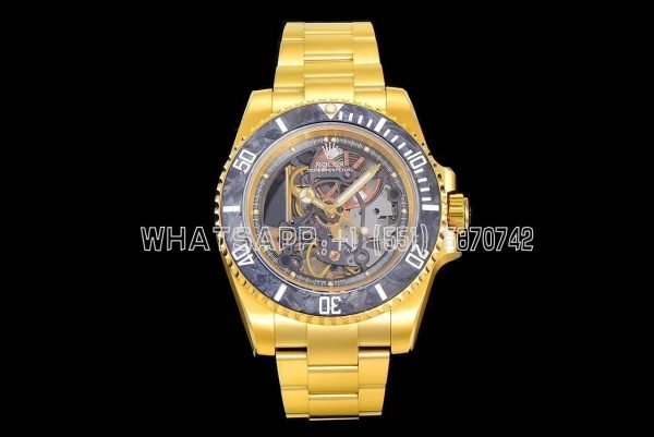 Rolex Submariner 114060 Andrea Pirlo Project Artisans De Geneve VRF Yellow Gold Skeleton Dial Swiss 3130