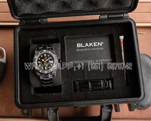 Rolex Submariner Carbon Fiber Bezel Black Dial PVD Coated Custom Submariner