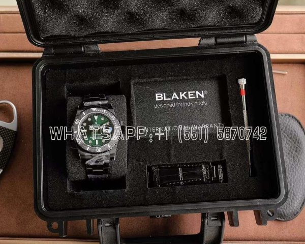 Rolex Submariner Carbon Fiber Bezel Green Dial PVD Coated Custom Submariner