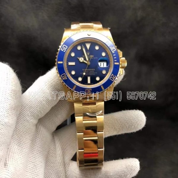 Rolex Submariner Date 116618LB 40mm Full Yellow Gold Blue Dial VS Factory