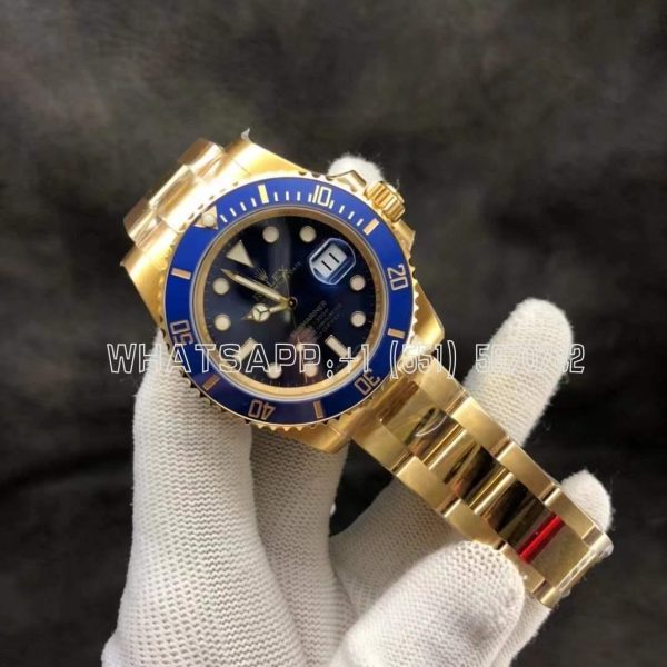 Rolex Submariner Date 116618LB 40mm Full Yellow Gold Blue Dial VS Factory