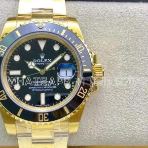 Rolex Submariner Date 126618LN 41mm Full Yellow Gold Black Dial VS Factory