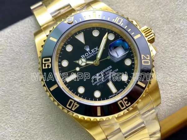 Rolex Submariner Date 126618LN 41mm Full Yellow Gold Black Dial VS Factory