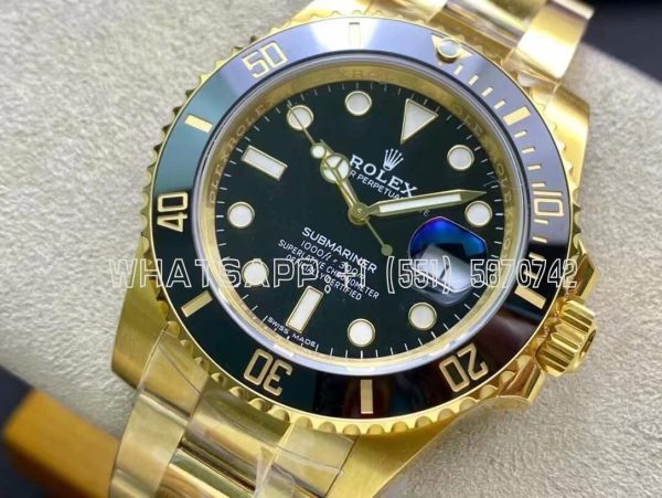 Rolex Submariner Date 126618LN 41mm Full Yellow Gold Black Dial VS Factory