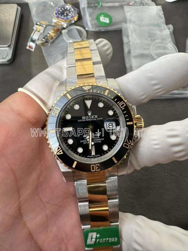 Rolex Submariner Date 40mm 116613 LB YG & SS 904L Black Dial Swiss 3135 C+ Factory