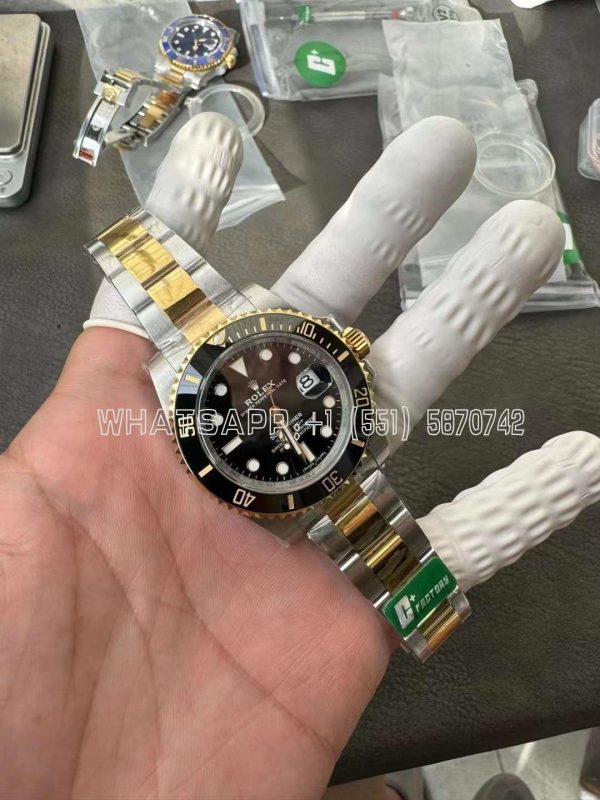 Rolex Submariner Date 40mm 116613 LB YG & SS 904L Black Dial Swiss 3135 C+ Factory