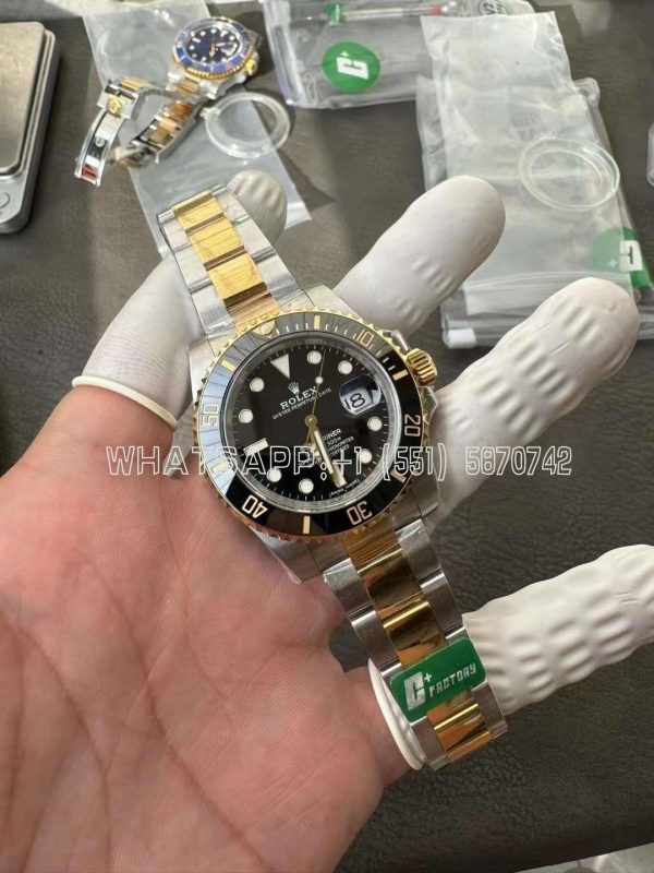 Rolex Submariner Date 40mm 116613 LB YG & SS 904L Black Dial Swiss 3135 C+ Factory