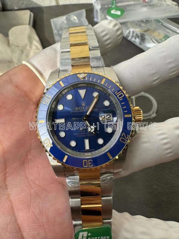 Rolex Submariner Date 40mm 116613 LB YG & SS 904L Blue Dial Swiss 3135 C+ Factory