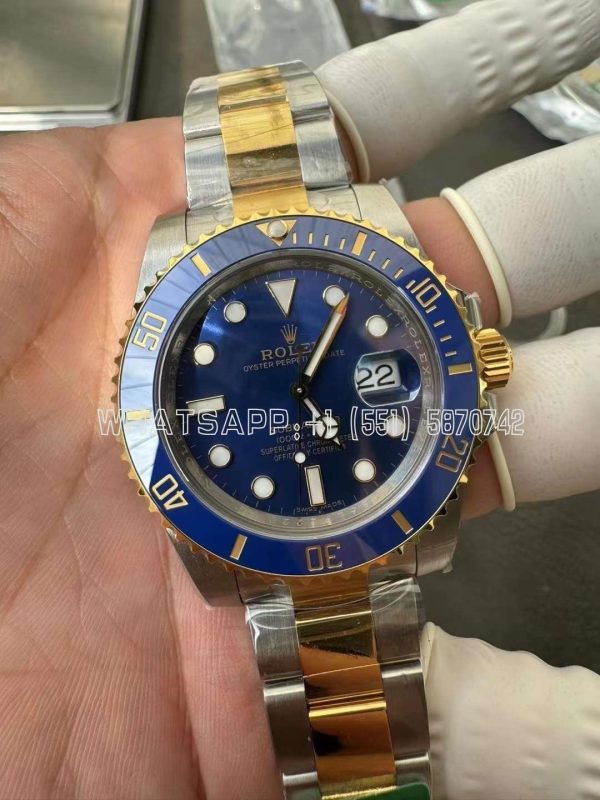 Rolex Submariner Date 40mm 116613 LB YG & SS 904L Blue Dial Swiss 3135 C+ Factory