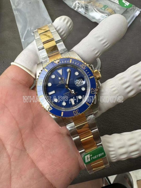 Rolex Submariner Date 40mm 116613 LB YG & SS 904L Blue Dial Swiss 3135 C+ Factory