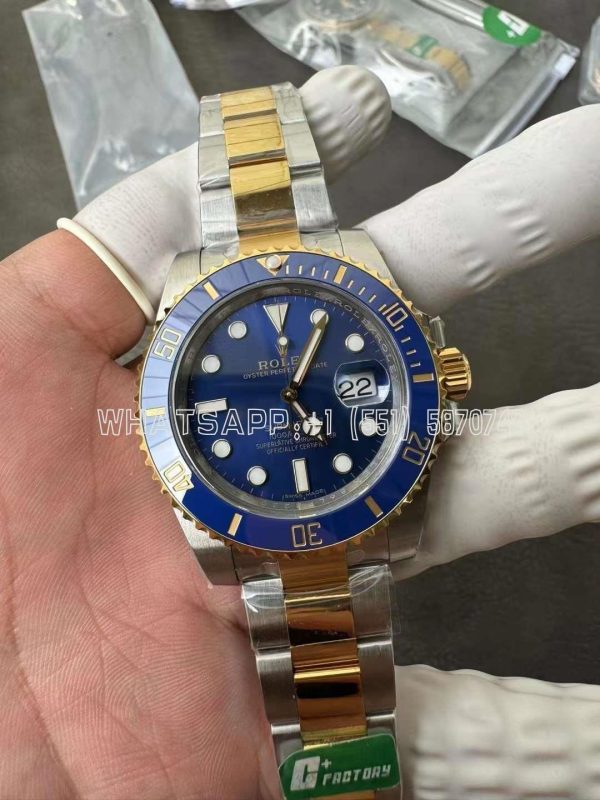 Rolex Submariner Date 40mm 116613 LB YG & SS 904L Blue Dial Swiss 3135 C+ Factory