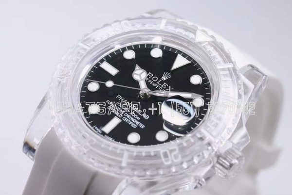 Rolex Submariner Phantomlab Transparent Black Dial Swiss 3135 TW Factory