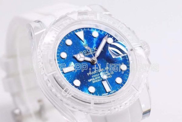 Rolex Submariner Phantomlab Transparent Blue Dial Swiss 3135 TW Factory