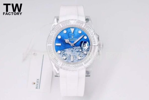 Rolex Submariner Phantomlab Transparent Blue Moon Dial Swiss 3135 TW Factory