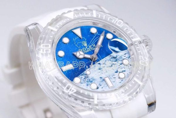 Rolex Submariner Phantomlab Transparent Blue Moon Dial Swiss 3135 TW Factory