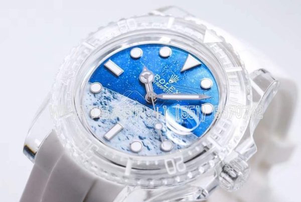 Rolex Submariner Phantomlab Transparent Blue Moon Dial Swiss 3135 TW Factory