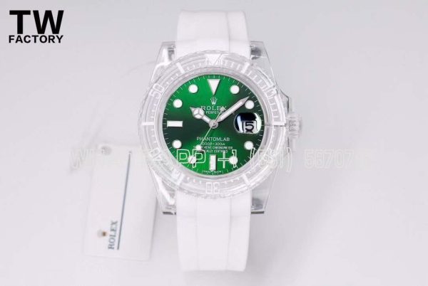 Rolex Submariner Phantomlab Transparent Green Dial Swiss 3135 TW Factory