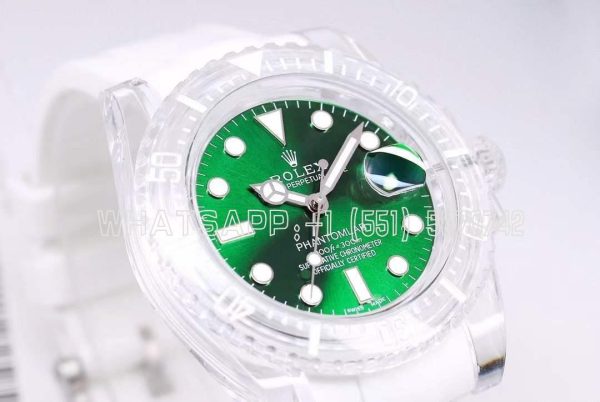 Rolex Submariner Phantomlab Transparent Green Dial Swiss 3135 TW Factory