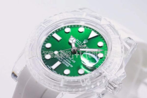 Rolex Submariner Phantomlab Transparent Green Dial Swiss 3135 TW Factory