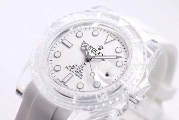 Rolex Submariner Phantomlab Transparent White Dial Swiss 3135 TW Factory