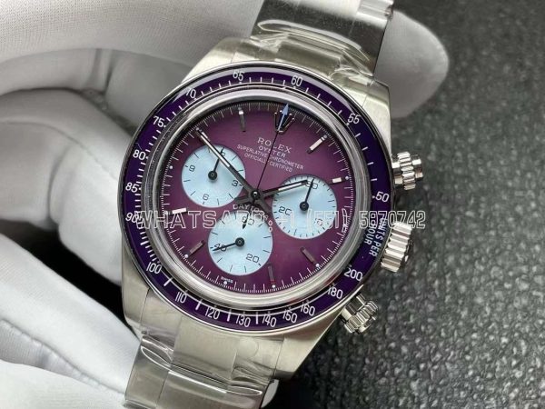 Rolex Daytona 116500 Warm Burgundy Artisans de Genève Purple Dial in Steel