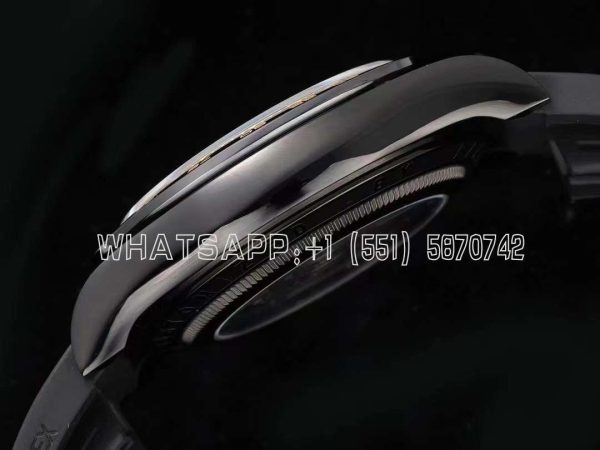 Rolex Daytona Blaken Daytona Skeleton Dial in PVD on Black Rubber Strap - Image 4