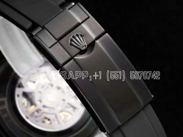 Rolex Daytona Blaken Daytona Skeleton Dial in PVD on Black Rubber Strap - Image 9