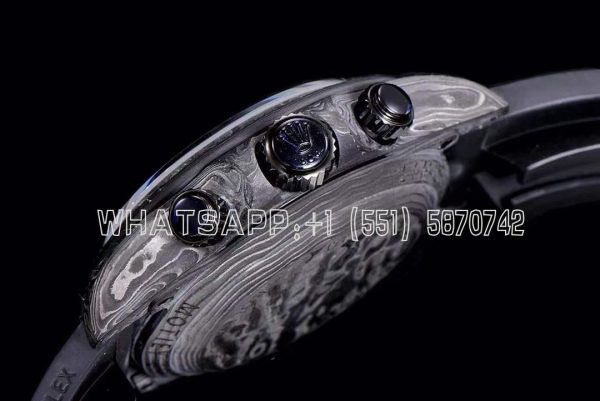 Rolex Daytona DiW All Black Forged Cabon Casing Mirror Replica - Image 8