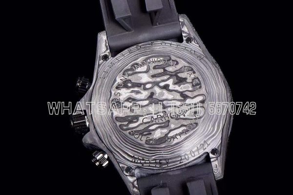 Rolex Daytona DiW All Black Forged Cabon Casing Mirror Replica - Image 9