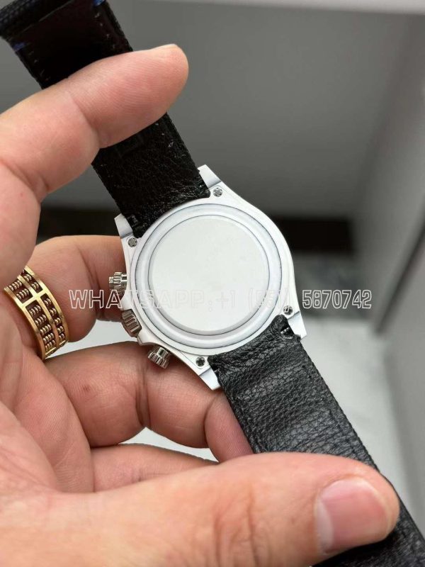Rolex Daytona DiW Ocellaris Edition White Carbon Fiber Watch Black nylon strap - Image 5