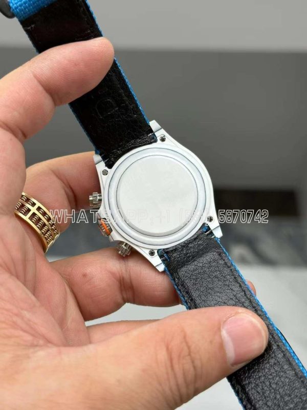 Rolex Daytona DiW Ocellaris Edition White Carbon Fiber Watch Blue nylon strap - Image 5
