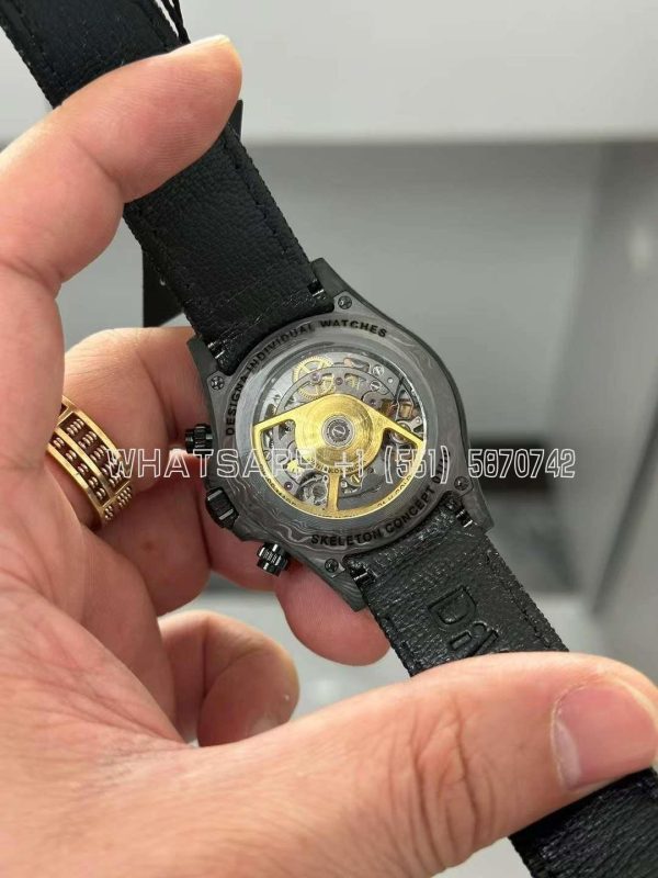 Rolex Daytona DIW Skeleton Dial in Carbon on Black Nylon Strap - Image 5