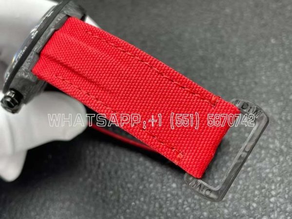 Rolex Daytona DIW Skeleton Dial in Carbon with Red Hands on Red Nylon Strap - Image 5