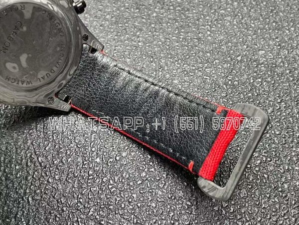 Rolex Daytona DIW Skeleton Dial in Carbon with Red Hands on Red Nylon Strap - Image 6