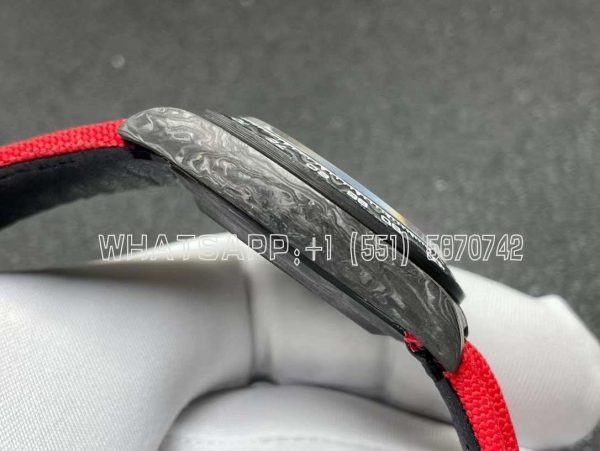 Rolex Daytona DIW Skeleton Dial in Carbon with Red Hands on Red Nylon Strap - Image 9