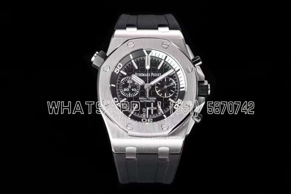 Audemars Piguet Royal Oak Offshore Diver Chrono 26703ST.OO SS Black Dial Swiss 3124 JJF