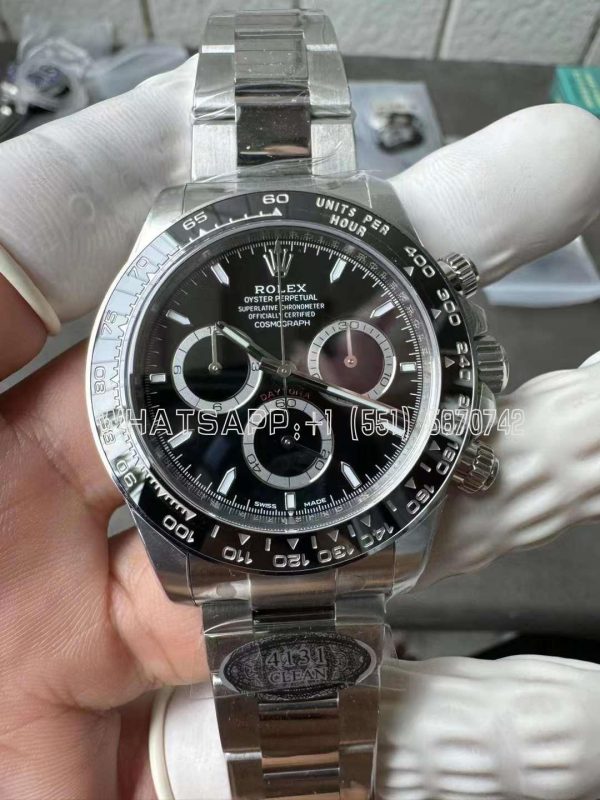 Rolex Daytona 116500 LN SS 904L Black Dial Swiss 4130 Clean Factory