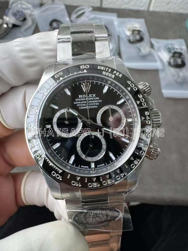 Rolex Daytona 116500 LN SS 904L Black Dial Swiss 4130 Clean Factory