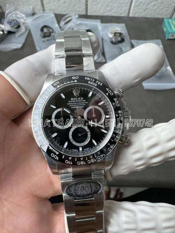 Rolex Daytona 116500 LN SS 904L Black Dial Swiss 4130 Clean Factory