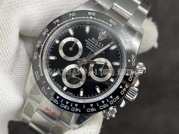 Rolex Daytona 116500 LN SS 904L Black Dial Swiss 4130 NOOB Factory