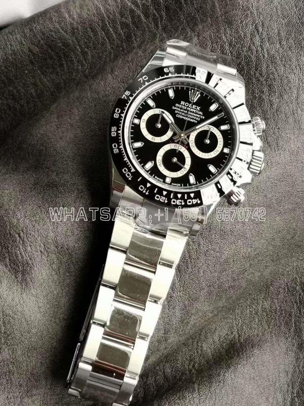 Rolex Daytona 116500 LN SS 904L Black Dial Swiss 4130 VS Factory