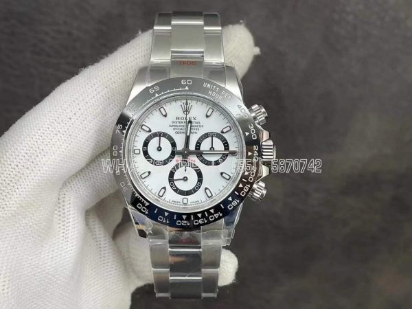 Rolex Daytona 116500 LN SS 904L White Dial Swiss 4130 NOOB Factory