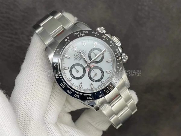Rolex Daytona 116500 LN SS 904L White Dial Swiss 4130 NOOB Factory