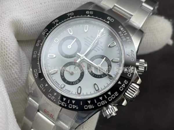 Rolex Daytona 116500 LN SS 904L White Dial Swiss 4130 NOOB Factory